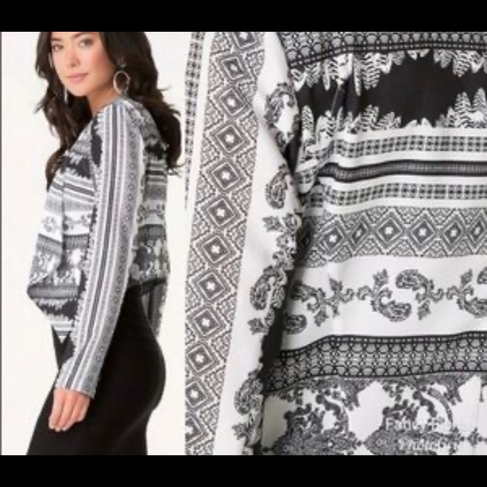 Bebe tribal Aztec print  blazer cardigan
